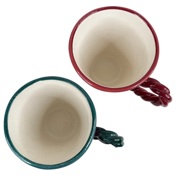 2 Fioriware Jardinware Grape Garland Embossed Leaf Coffee Mugs Purple Burgundy - Picture 5 of 8